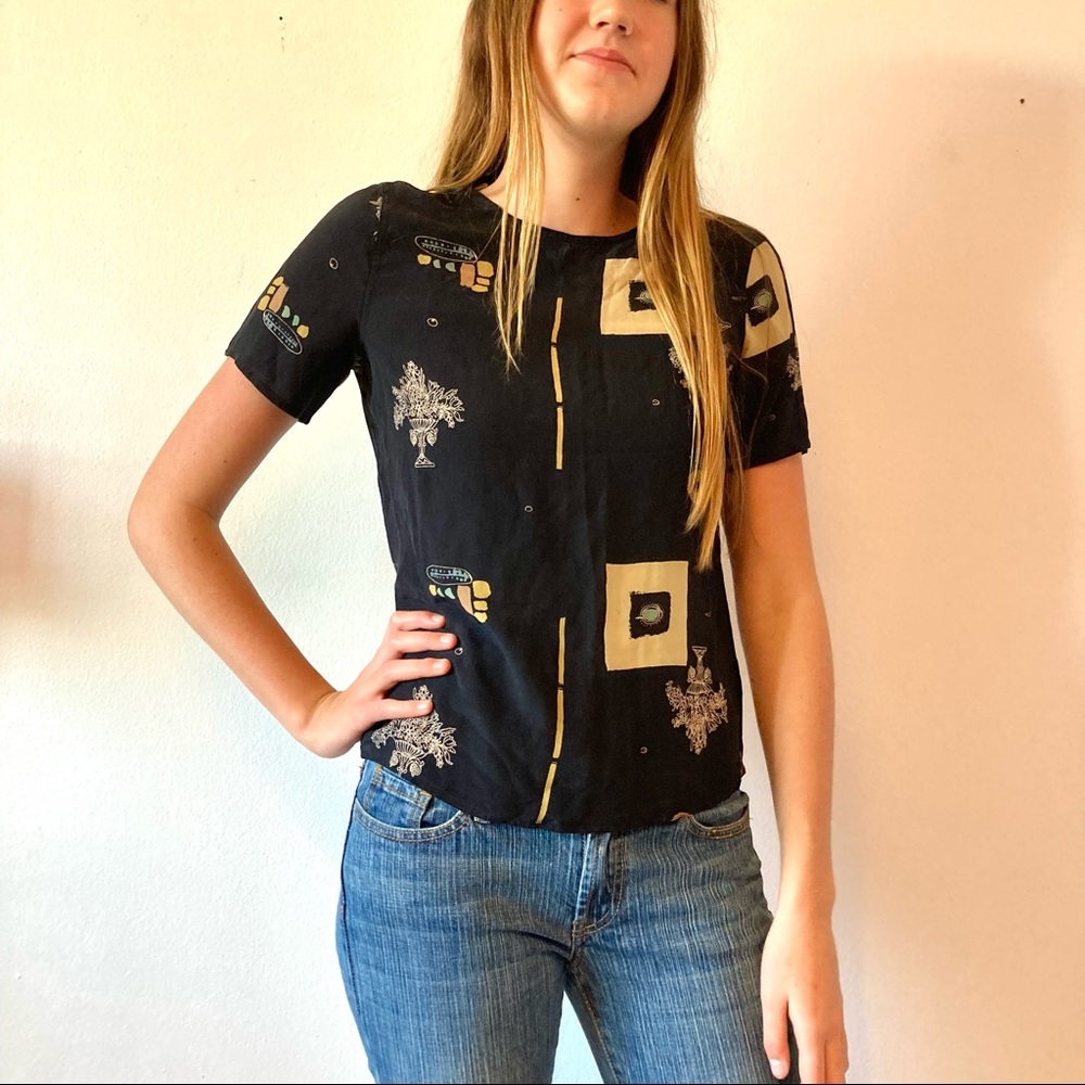 100% silk Vintage Worthington Essentials blouse